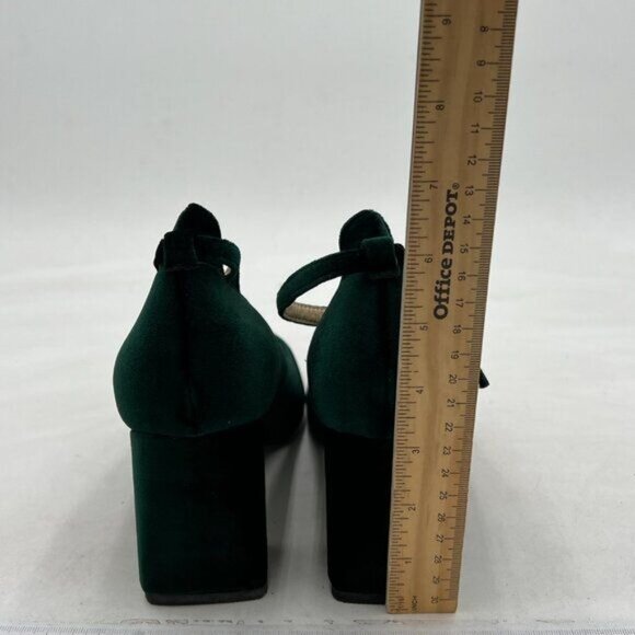 FSJ Women's Ankle Strap Pumps Closed Toe Block High Heel Round Toe Mary Jane Sho - Picture 5 of 8